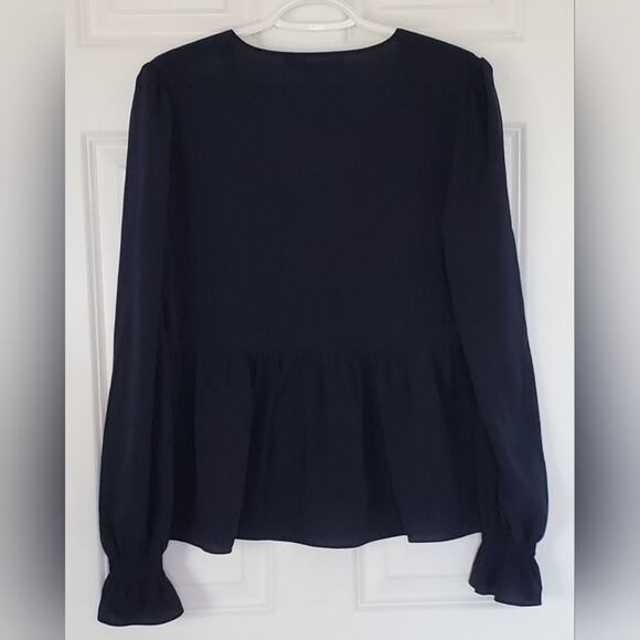 French Connection Blouse | Size 6 | Balloon Sleeve, Babydoll, Puff Shoulder Top - Picture 2 of 9